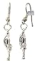 Sterling Silver Ice Skating Figure Skater Earrings 925