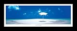 Forever Dream (Tropical Island) White Wood-Mounted Art Poster Print - 12 X 36