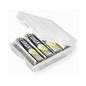 Ansmann 4 Slot Battery Box, Carry Case For 4 AA Or 4 AAA Batteries, Rechargeable