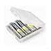 Ansmann 4 Slot Battery Box, Carry Case For 4 AA Or 4 AAA Batteries, Rechargeable