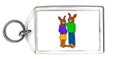Keychain with body pregnant clothes individuals individual couple humans person human persons people rabbit family