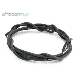 20 AWG Silicone Wire 2 feet of Black by Maxx