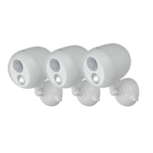 Mr. Beams MB333 Wireless LED Spotlight with Motion Sensor and Photocell, White, 3-Pack - reviews images
