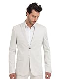 GUESS by Marciano Stone White Suit Jacket - Slim Fit