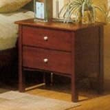 Alpine Furniture CC-22 Nightstand with Medium Cherry Veneer