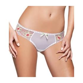 Freya Eleanor White Embroidered Thong