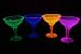 Assorted neon margarita glasses