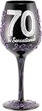 70th Birthday Wine Glass - 70th Birthday Party Gift for Woman