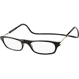 CliC Original Long Stem Adjustable Front Magnetic Connect Reading Glasses; Black