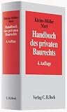 Handbuch des privaten Baurechts