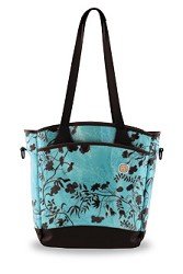 Sling Tote Diaper Bag - Botanical Azure