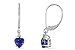 1 Carat Created Sapphire & Diamond 10K White title=