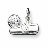 Sterling Silver Soccer Ball/Shoe Charm