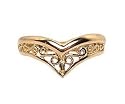 10KT Yellow Gold Designer Filigree Band 10K Thumb Ring