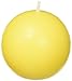Zest Candle 12-Piece Ball Candles, 2-Inch, Yellow