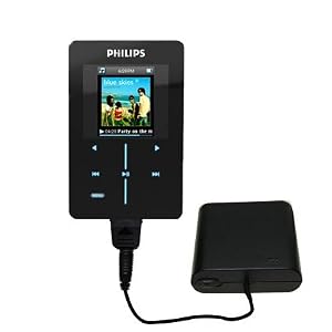Portable Emergency AA Battery Charge Extender for the Philips GoGear HDD1830/17 – uses Gomadic TipExchange Technology
