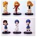 Evangelion Mini Neon Genesis Figures on Stand (6 in a set) - Japanese Import!