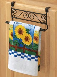 Over Cabinet Door Towel Holder