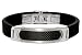 Mens Stainless Steel, Carbon Fiber & Rubber Bracelet by ROSSO