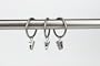 A&F Rod D�cor - 10 CURTAIN RINGS W/CLIPS 1-3/8 inch satin nickel