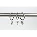A&F Rod D�cor - 10 CURTAIN RINGS W/CLIPS 1-3/8 inch satin nickel