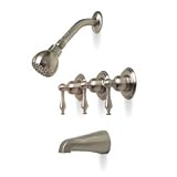 Premier Wellington Three Lever Tub/Shower Set B Nickel