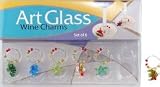 Art Glass Wine Charms Assorted Sea Life Theme