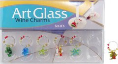 Buy Art Glass Wine Charms Assorted Sea Life Theme by LS Arts