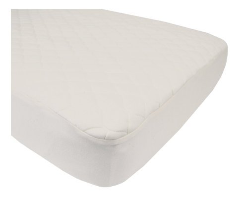 American Baby Company Organic Cotton Quilted Crib & Toddler Crib Size Fitted Mattress Pad Covers, Natural (2)