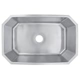 Schon SC3120 Single Bowl Zero Radius Kitchen Sink, Stainless Steel