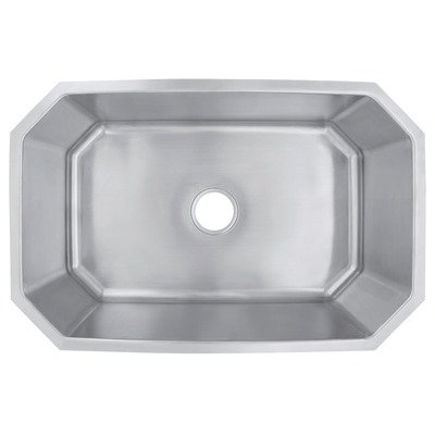 Schon SC3120 Single Bowl Zero Radius Kitchen Sink, Stainless Steel