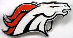 Denver Broncos Enamel Pewter Buckle, NFL Football Buckle
