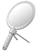 Hand Mirror with Stand 5X to 1X in Pearl White