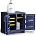 Eagle CRA-P22 Safety Cabinet for Corrosive Liquids, 2 Door Manual Close, 22 Gallon, 36" Height x 35" Width x 22" Depth, Polyethylene, Blue