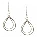 New Sterling Silver Double Dangle Earrings Tear Drop