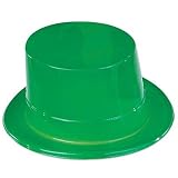 Green Plastic Topper Hat (Pack of 24)