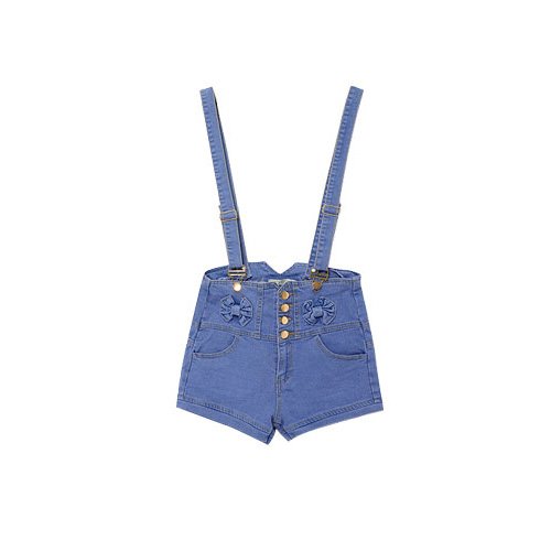 Ascott[アスコット] パンツ レディース パンツ デニム ストレッチデニム サスペンダー付 ショートパンツ