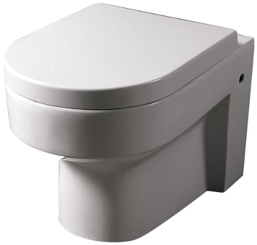 EAGO WD101 Round Modern Wall Mount Dual Flush Toilet