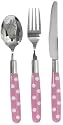 Polka Dot Childrens Cutlery Set - PINK