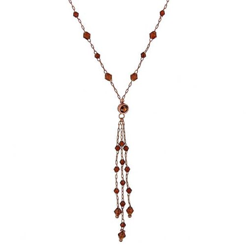 Dainty Copper Color and Chain Y-Necklace