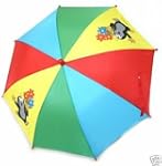 Bunter Regenschirm mit dem kleinen Ma...