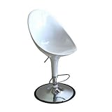 White Adjustable Barstool