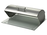 Zeller 27278 Brotkasten, Glas/Edelstahl / 39 x 29 x 15.3