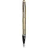 Pilot Metropolitan Collection Gel Roller Pen, Gold Barrel, Classic Design, Fine Point, Black Ink (91209)