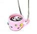 Delicious Cup of Joe Pink 3-d Coffee Mug Charm Necklace with Colorful Crystals