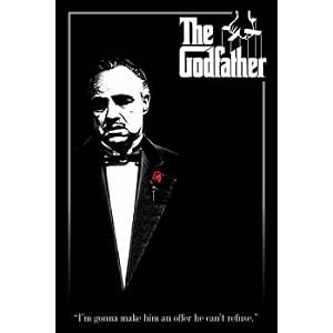 Godfather Movie (Red Rose) Framed Poster Print - 24