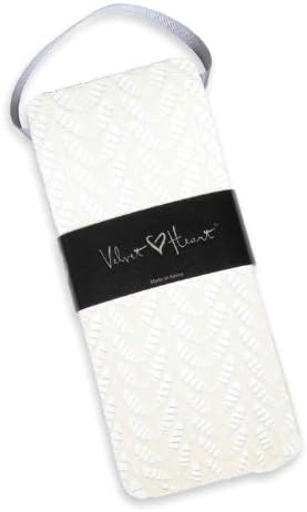 Velvet Heart V Open Weave Pattern Women's Fashion Tights (S/M, Ivory)