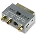 Gold Switchable Scart to 3 x Phono & S-Video Adaptor by Cable Mountain