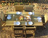 AMELIA RECTANGULAR TAGLE (207CM) AND 6 ELLI CHAIRS