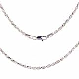 .925 Silver Rope Chain, 16", 18" or 20"